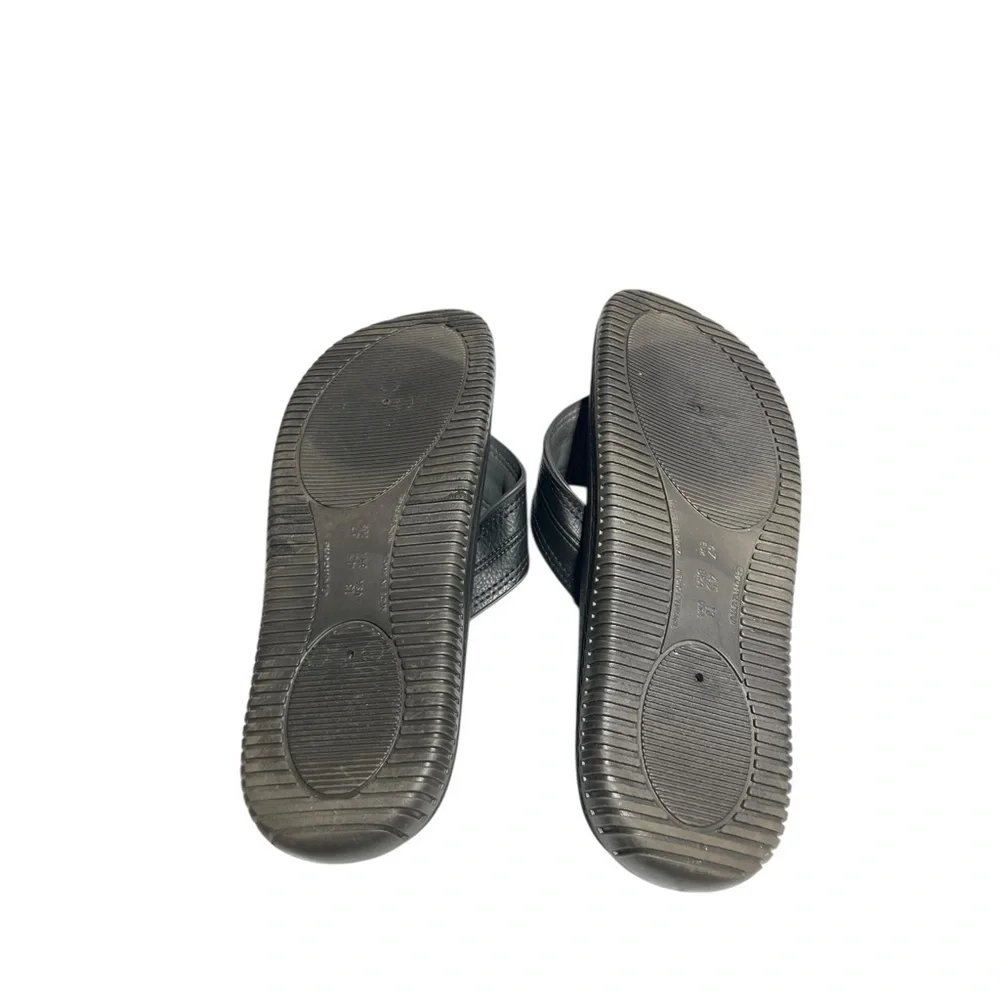 Bjorndal Dunas Men Flip Flop Manmade Black Thong Sandals Shoes Mens Size 13